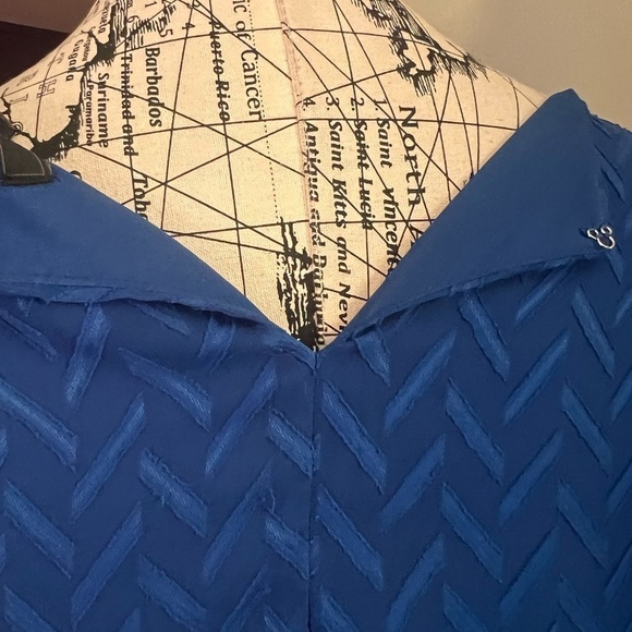 BCBGMaxazria Blue Long Sleeve Dress NWT - Picture 8 of 12